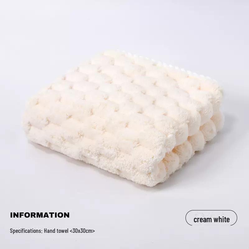 Полотенце для рук Cloud Grid Coral Fleece Super Absorbent Cute Hanging Hand Towel