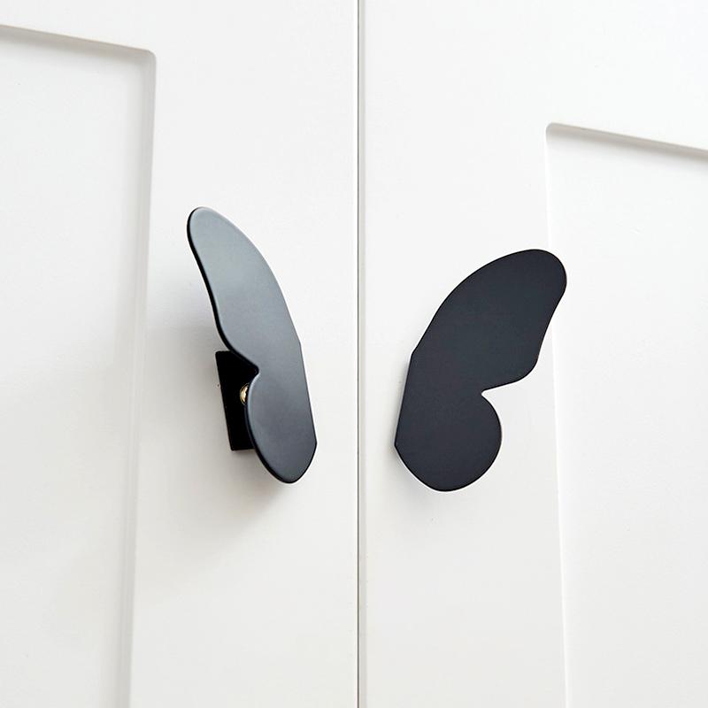 2 шт. Крючок для шкафа Кухня Мебель для дома Бабочка Дверная ручка Декор Ручка для ящика Латунная ручка Гардероб Комод