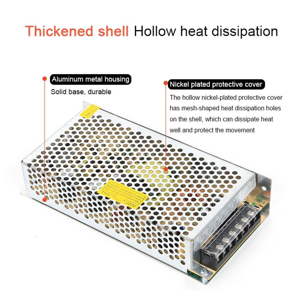 AC110V 220V К DC12V Импульсный источник питания 1A 2A 3A 4A 5A 10A 15A 20A Металлический корпус Трансформатор для освещения Источник питания Адаптер
