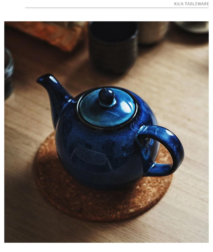 Творческий керамический чайник для ресторана Afternoon Teapot Home Kung Fu чайник подглазурная окраска устойчива к высоким температурам