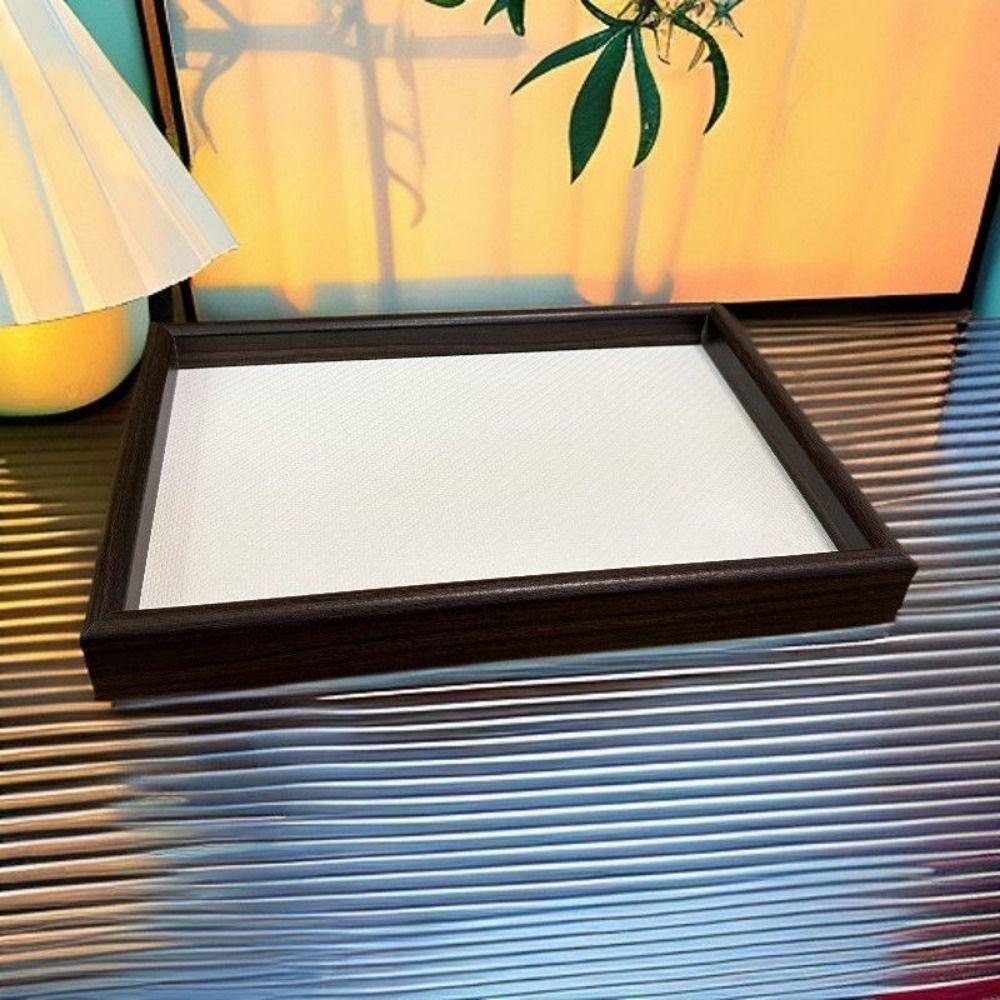 Decorative Rectangular Storage Tray Wooden Cosmetic Holder Vintage Watch Jewelry Organizer Vanity
