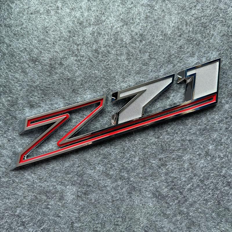 2 PIECES 3D OEM Z71 Emblems Side Decals Badges Compatible with Silver do Z71 Parts