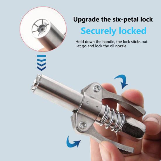 Сопло для смазки, Соединительное сопло, Высокое давление, Двойная ручка, Замок, Зажим, Смазочное сопло, Поставка с завода