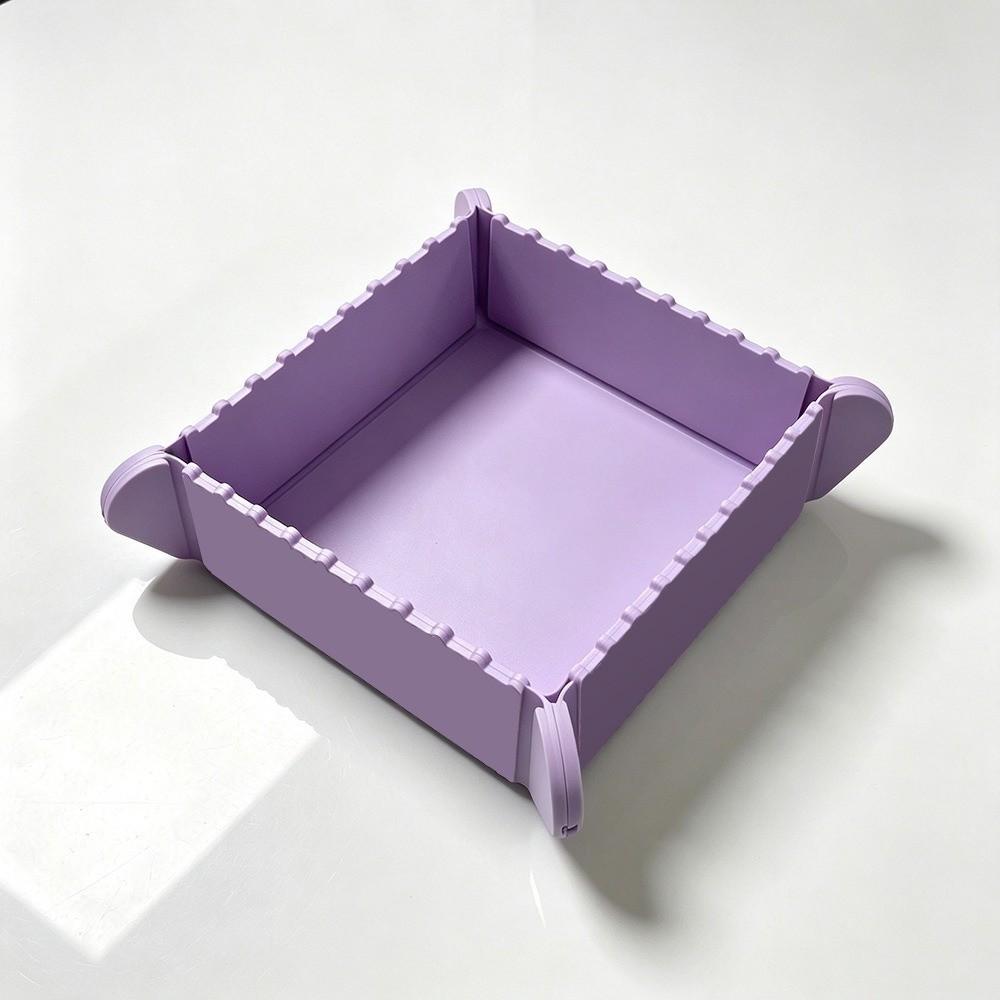 Silicone Magnetic Storage Box Non-slip Foldable Camping Plates Collapsible Snack Tray Hiking