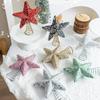 Christmas Glowing Tree Topper Five-Pointed Star Shining Lamp Xmas Colorful Topstar Ornaments Navidad Decora