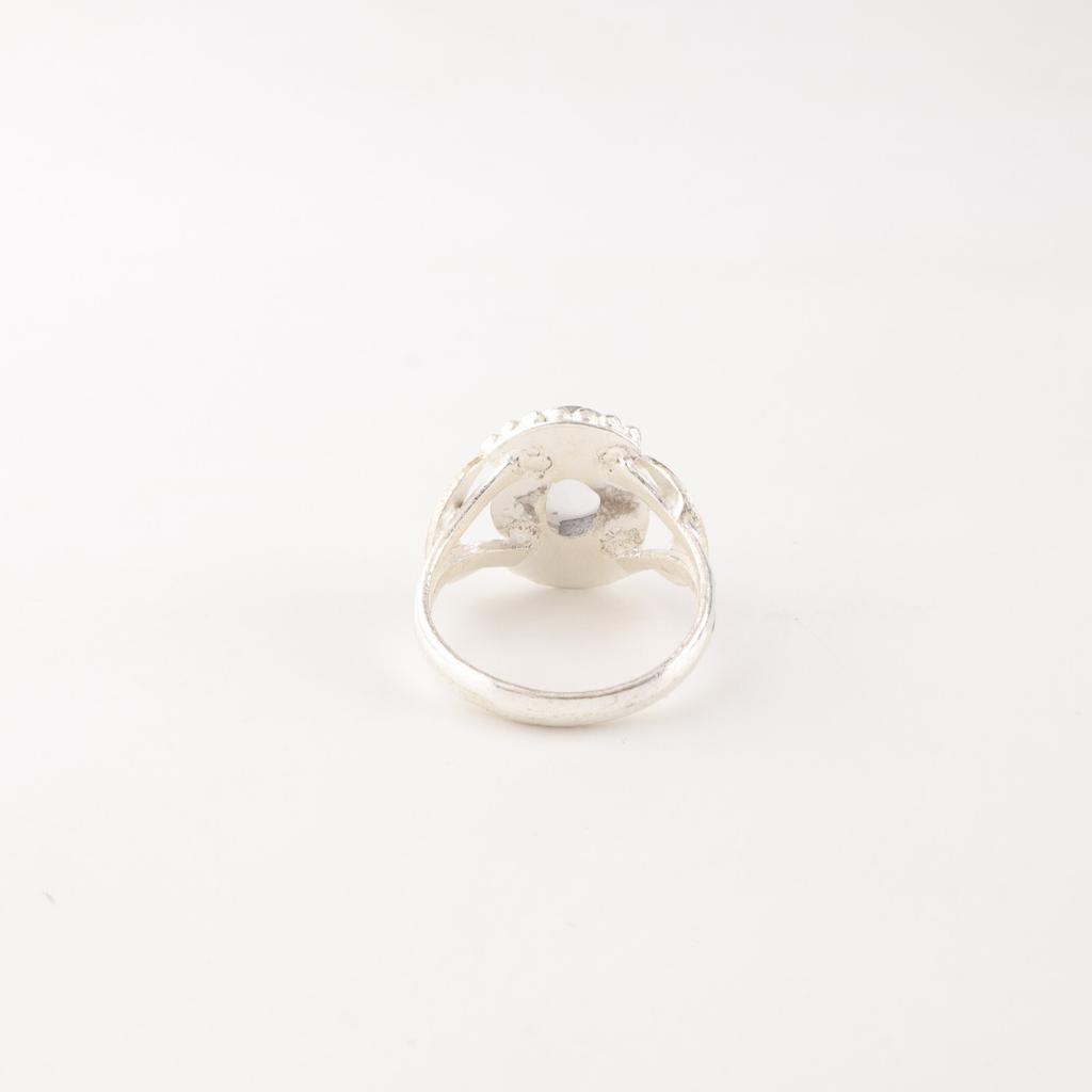 Natural Selenite Gemstone 925 Sterling Silver Jewelry Stylish Ring Women's Gift RR-61-39