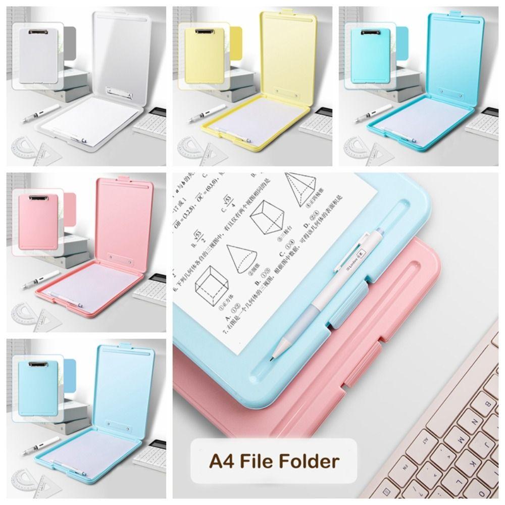 File Storage A4 File Clipboard Box Case Large Capacity A4 File Folder Writing Clipboard  Test Paper