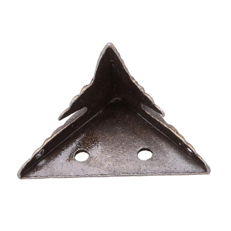 4 шт./компл. бронзовый латунный сундук для ювелирных изделий, деревянная мебельная коробка, декор для ног, угловой протектор, винтажный декор