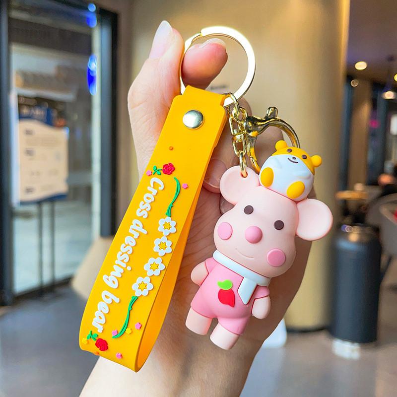 Очаровательный брелок-трансформер в виде медвежонка, милый ПВХ кулон для сумки, идеальный подарок для влюбленных и друзей