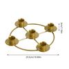 Gold Candle Holders Metal Round Candlestick Display Stand Advent Wreath Candle Stick Holders Home Wedding Candlestick Ornament