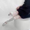 JK Lolita Girls Stockings Hollow Out Mesh Fishnet Thigh High Stockings Japan Style Cute Bowknot Lace Ruffle Long Socks Stockings