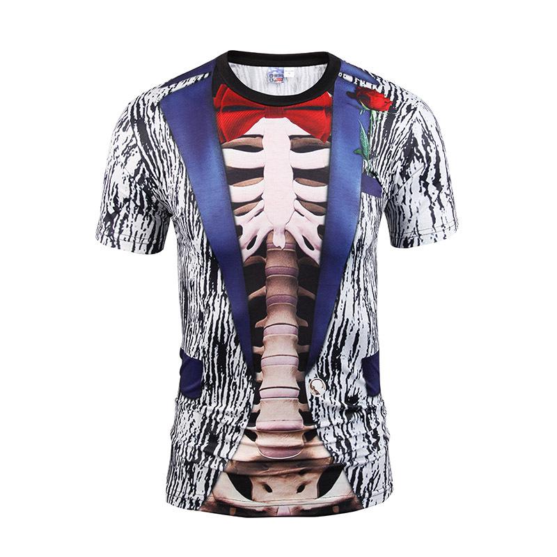 Футболки из искусственного 2 предметов, блейзеры, мужские летние футболки, мужская уличная одежда, 3D-принт, футболка, модные топы с коротким рукавом и круглым вырезом