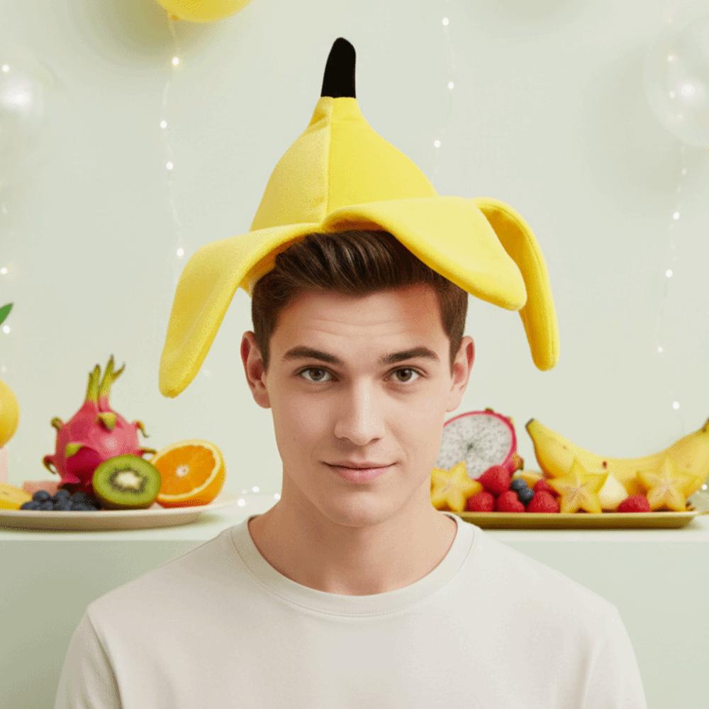 Soft Fabric Funny Fruit Headgear Quirky Cosplay Cap Halloween Carnival Celebration