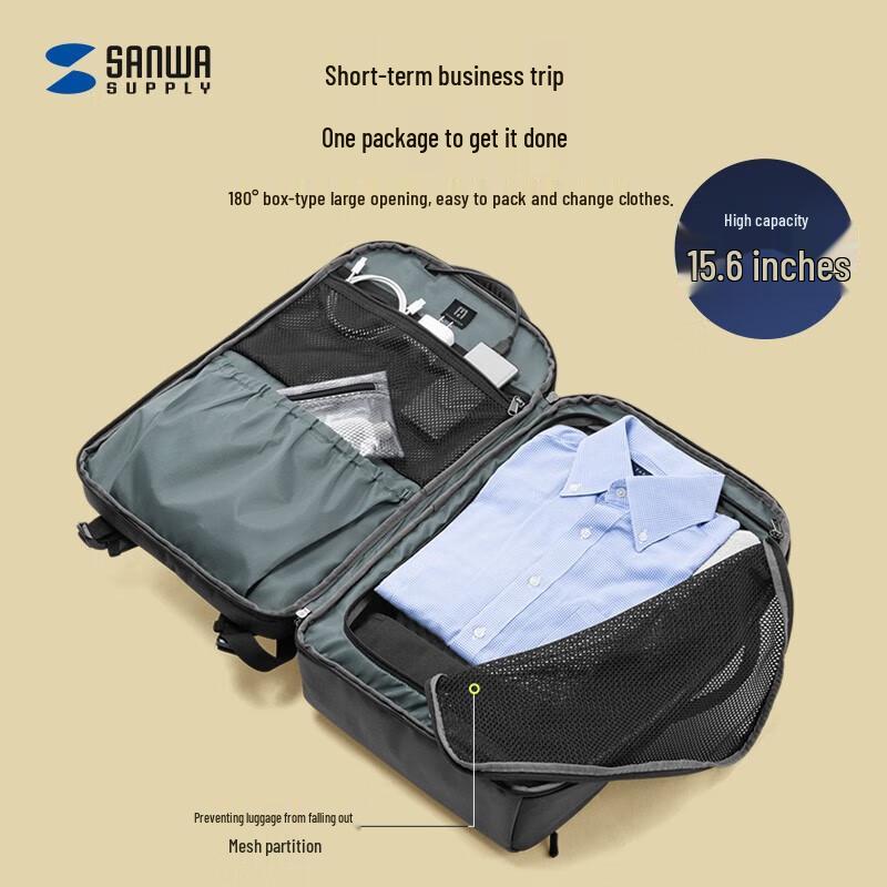 Sanwa BAG-BPC5BK Бизнес-рюкзак для ноутбука с USB-портом