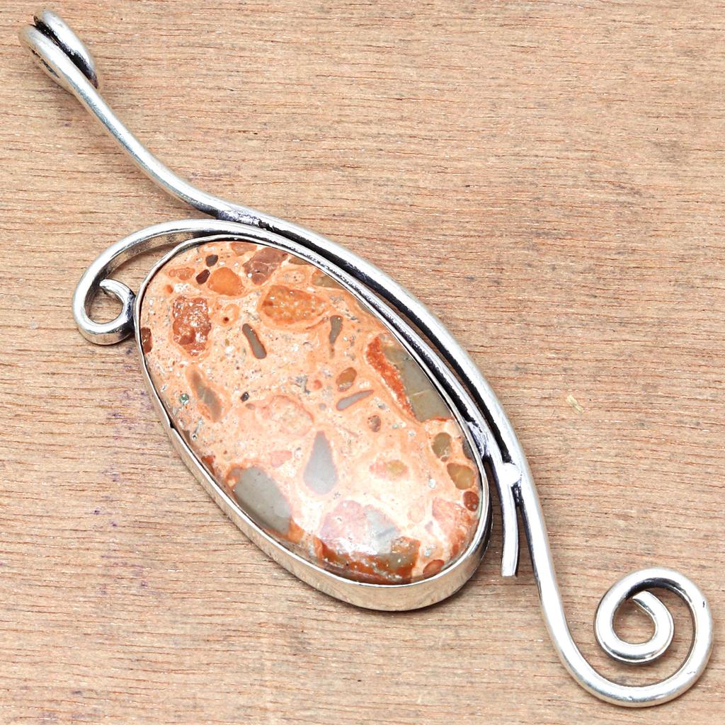 Подвеска с яшмой птичий глаз, драгоценный камень, День святого Валентина, этническое серебряное украшение 2,5 дюйма