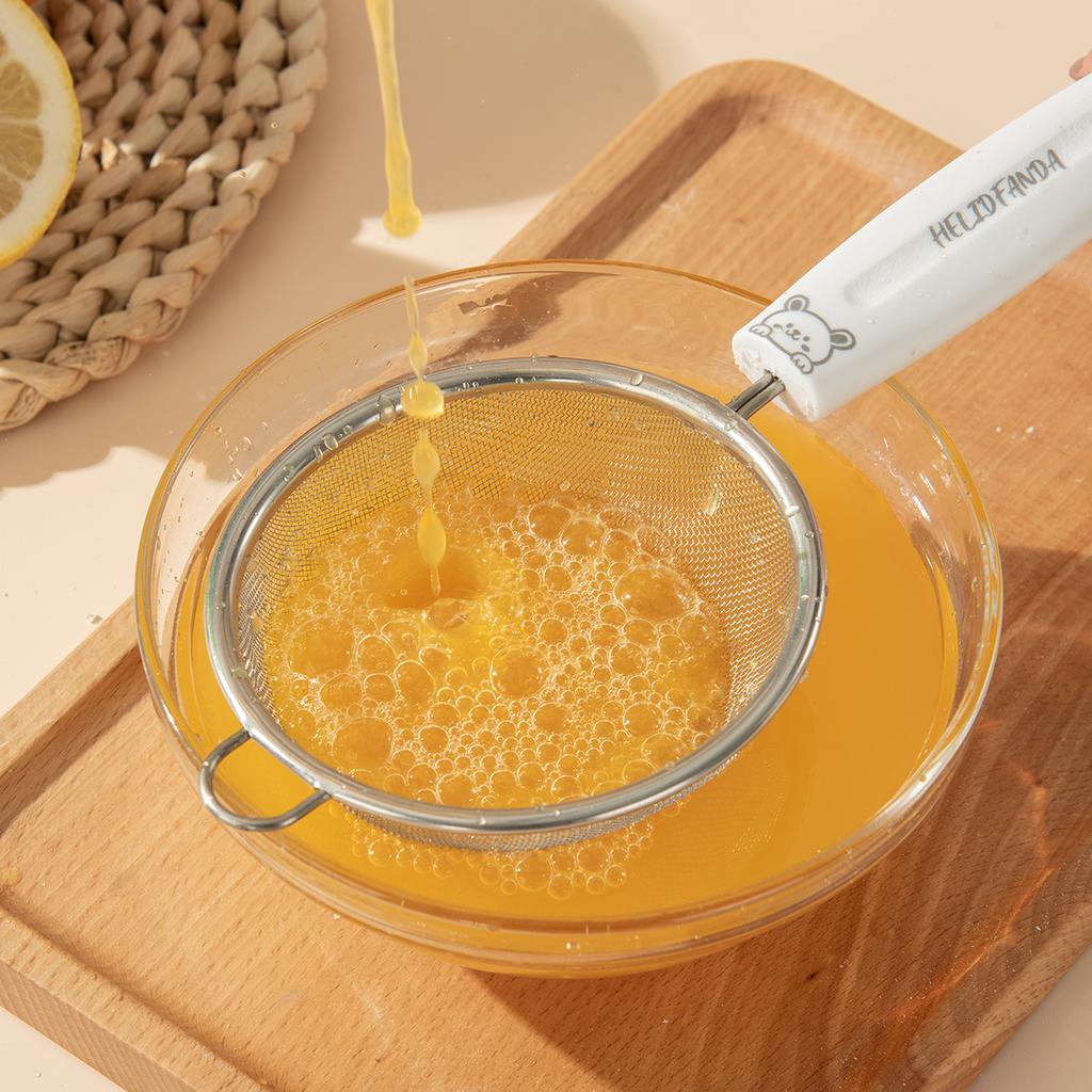 Сито для муки из нержавеющей стали 304 с плоской ручкой, фильтр для соевого молока, фильтр для сока, сеточка для масла, кухонные гаджеты