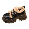 Fashion 2025 New Style Thick-Soled Loafers Women's Plush Warm Snow Boots Winter Increased Height Shoes Platform Shoes