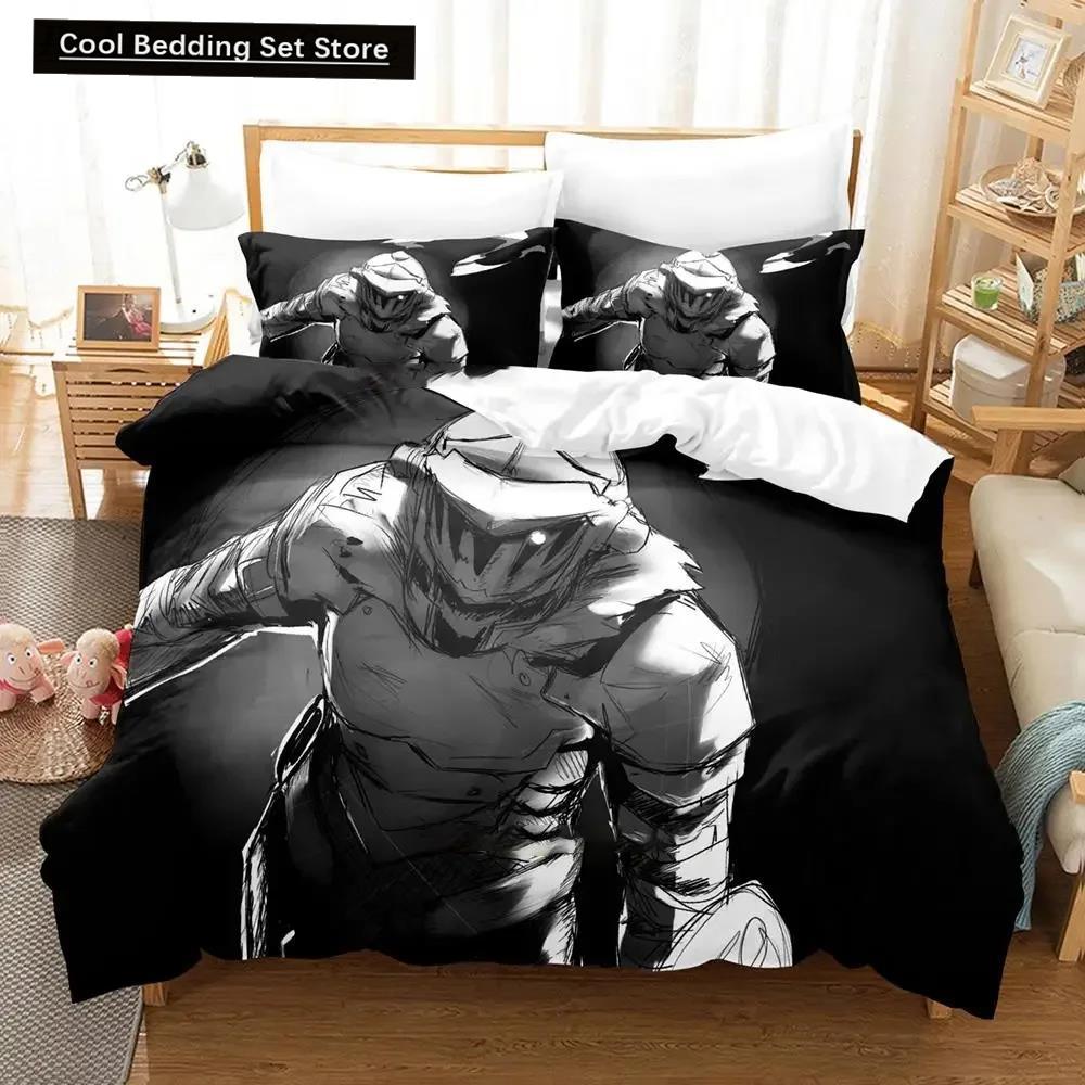 Comforter 3D Anime Goblin Slayer Bedding Set Bed Set Comforter King Queen Size Boys Adult Bedding Set