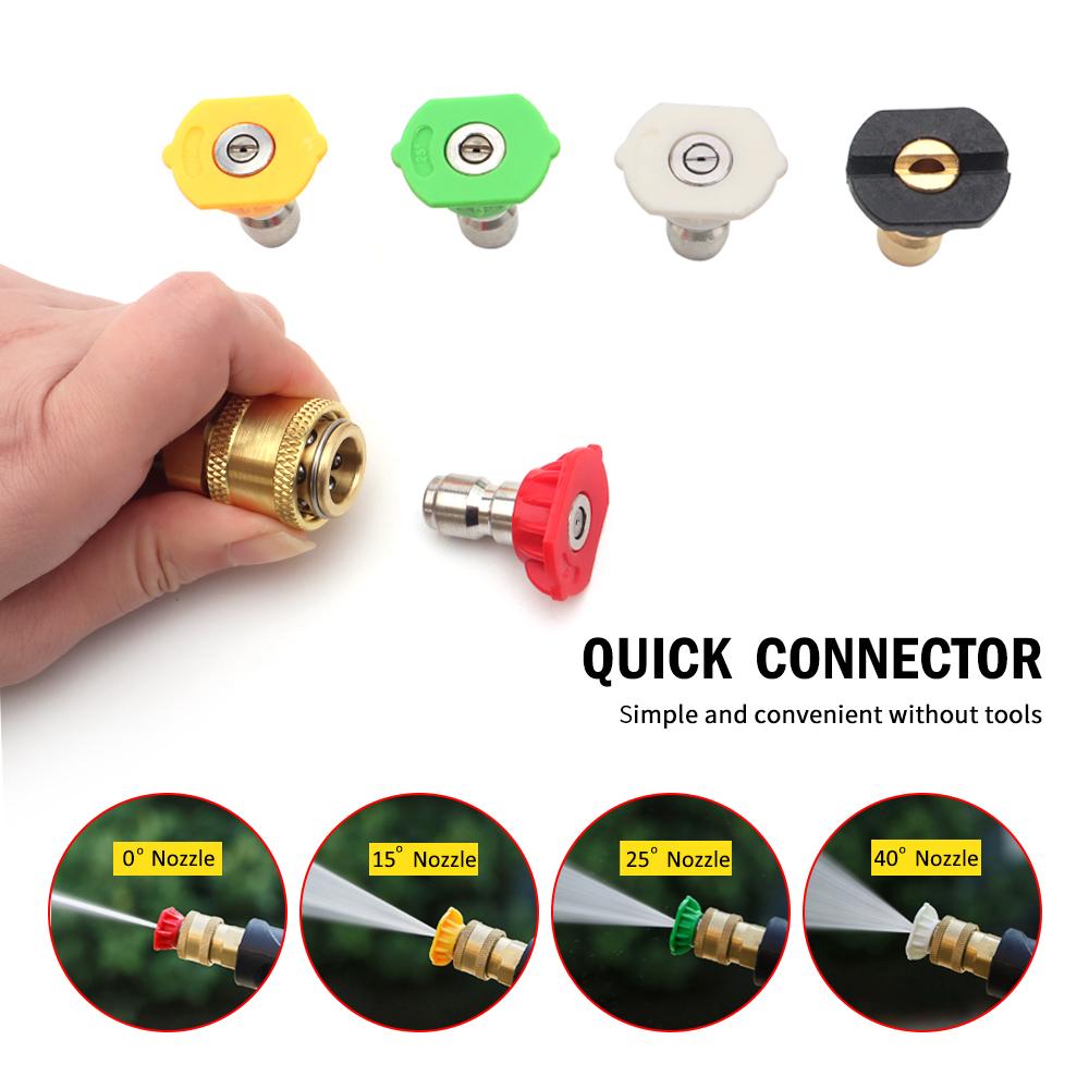 Распылительная насадка для мойки высокого давления, удлинительная насадка для мойки автомобиля с быстроразъемным соединением 1/4" для пистолета-распылителя мойки высокого давления