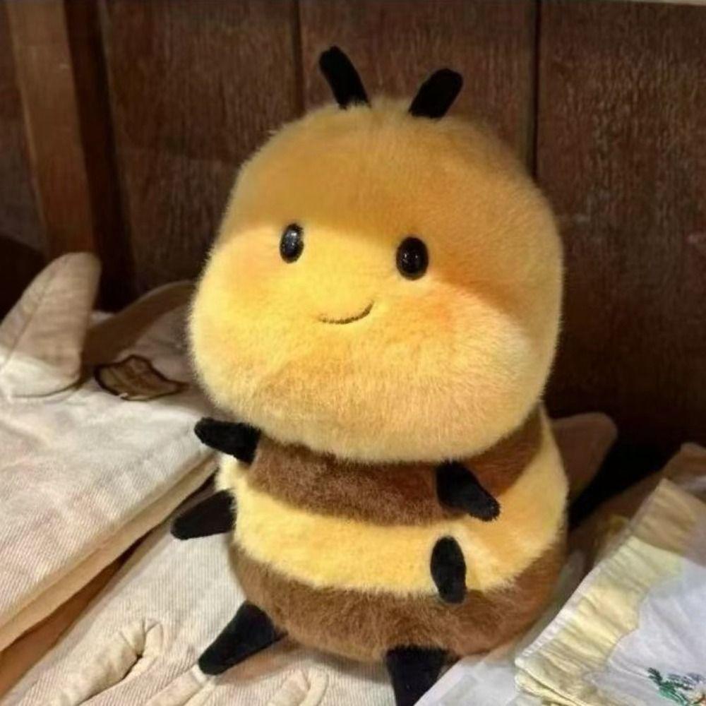 Stuffed Animal Honey Bee Plush Insect Toys Stuffed Bee Doll Fluffy Little Bee Bee PLushie Kids Toy