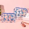 Portable Transparent Makeup Bag Zippered PVC Cosmetic Pouch for Women Travel Toiletry Storage Bag
