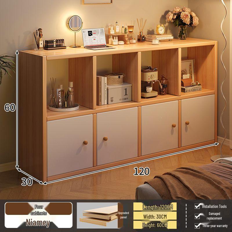 Multifunctional Floor-Standing Bookshelf & Dustproof Storage Unit