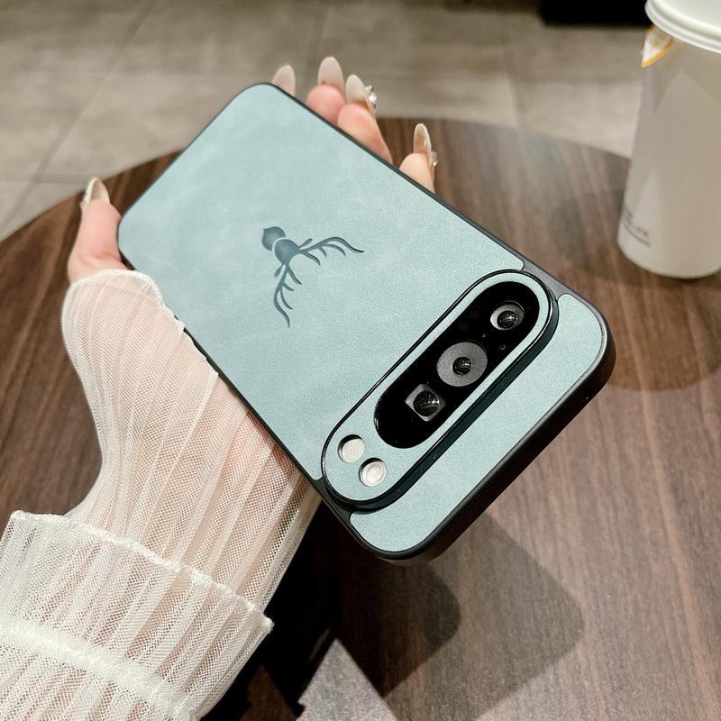 Матовый кожаный чехол с рисунком оленя для Google Pixel 9 Pro XL 8A 8 Pro 7A 7, однотонный мягкий ударопрочный тонкий чехол для телефона из ТПУ