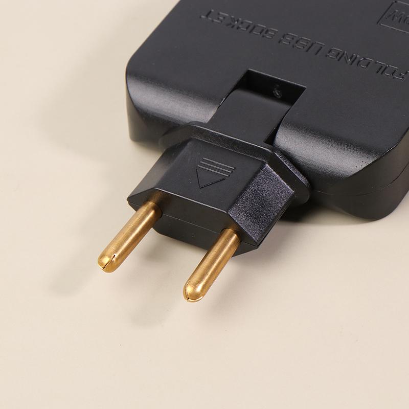 Вращающаяся на 180 градусов розетка 3-в-1 EU Plug Converter Удлинитель для путешествий EU Multi-Plug Тонкий беспроводной адаптер для розеток Розетки