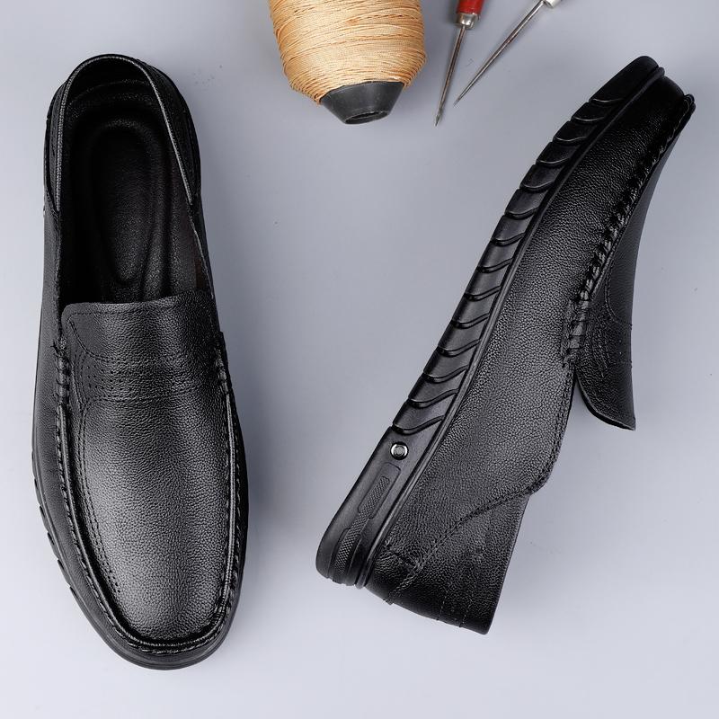 Высококачественные новые удобные мокасины с мягкой подошвой, универсальные мужские кожаные повседневные туфли, подошва ручной работы, мужские туфли для вождения
