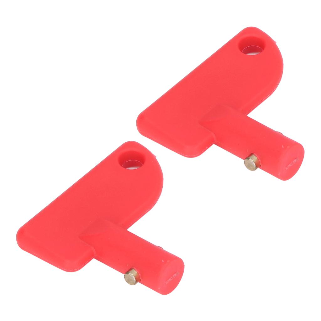 2Pcs Kill Switch Spare Key Mini Battery Disconnect Isolator for Boat Marine Car Truck Red