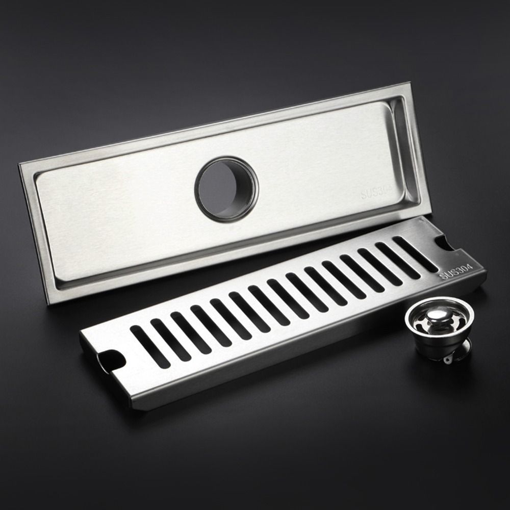 Фильтр для раковины в ванной комнате из нержавеющей стали 20-50 см с крышкой фильтра, линейный слив в пол