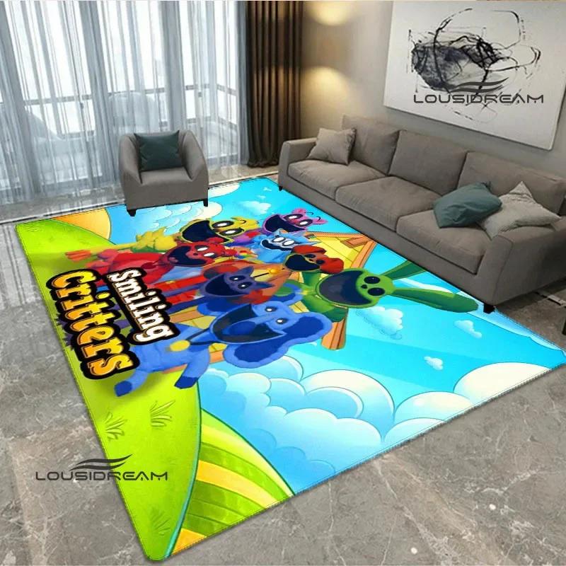S-smiling critters Cartoon print carpet Non -slip carpet Yoga mat door mat photography props kitchen mat area rug birthday gift