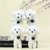 Cute Miniature Teddy Dog Plush Keyring Stuffed Poodle Toy Heart-shaped Puppy