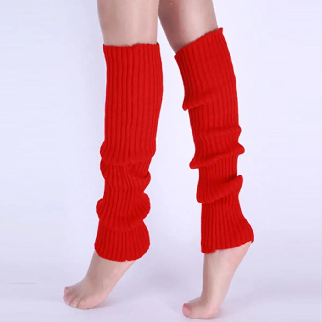 Women's Rib Knit Leg Warmers Knee High Socks Knitted Stockings Warm Comfortable Winter Fashion Legwear Apparel