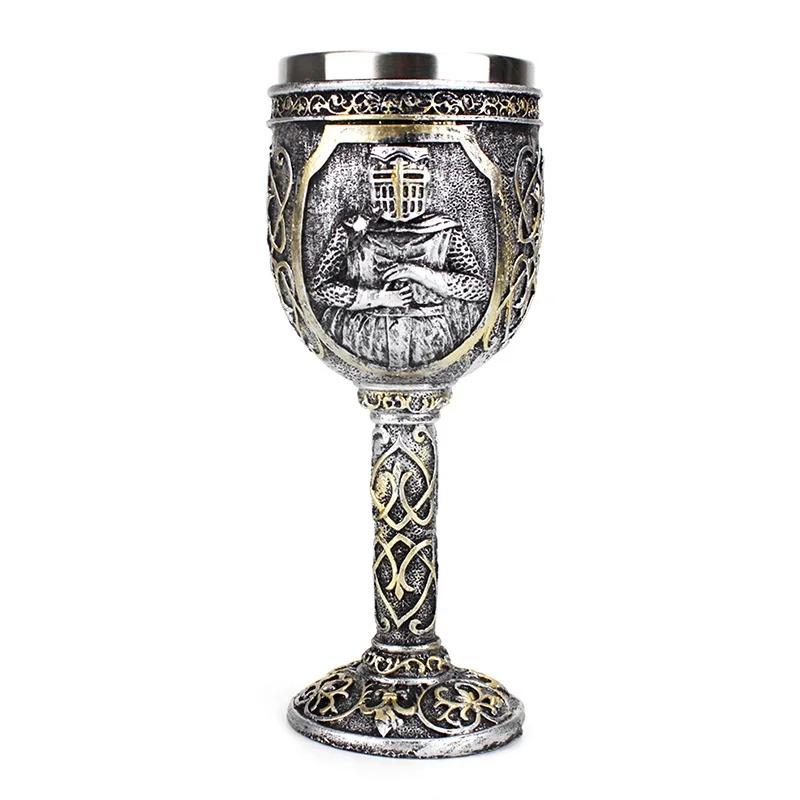Creative 3D Gothic Wine Goblet Style Contain Dragon Claw Viking Skull Skeleton Punk Wine Glass Halloween Gifts Bar Drinkware Cup