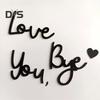 Love You Bye Wooden Sign Wall Decoration Sign Family Entryway Decor Above Door Wall Art Sign for Valentine's Gift Home Entrance Hallway