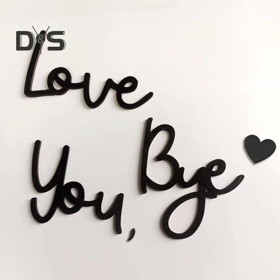 Love You Bye Wooden Sign Wall Decoration Sign Family Entryway Decor Above Door Wall Art Sign for Valentine's Gift Home Entrance Hallway