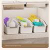 Plastic Storage Bins with Wheels & Comfort Handles Large Stackable Waterproof Organizer for Kitchen Bathroom Closet
