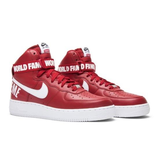 Nike Supreme x Air Force 1 High SP Красный 698696-610 Мужской стиль