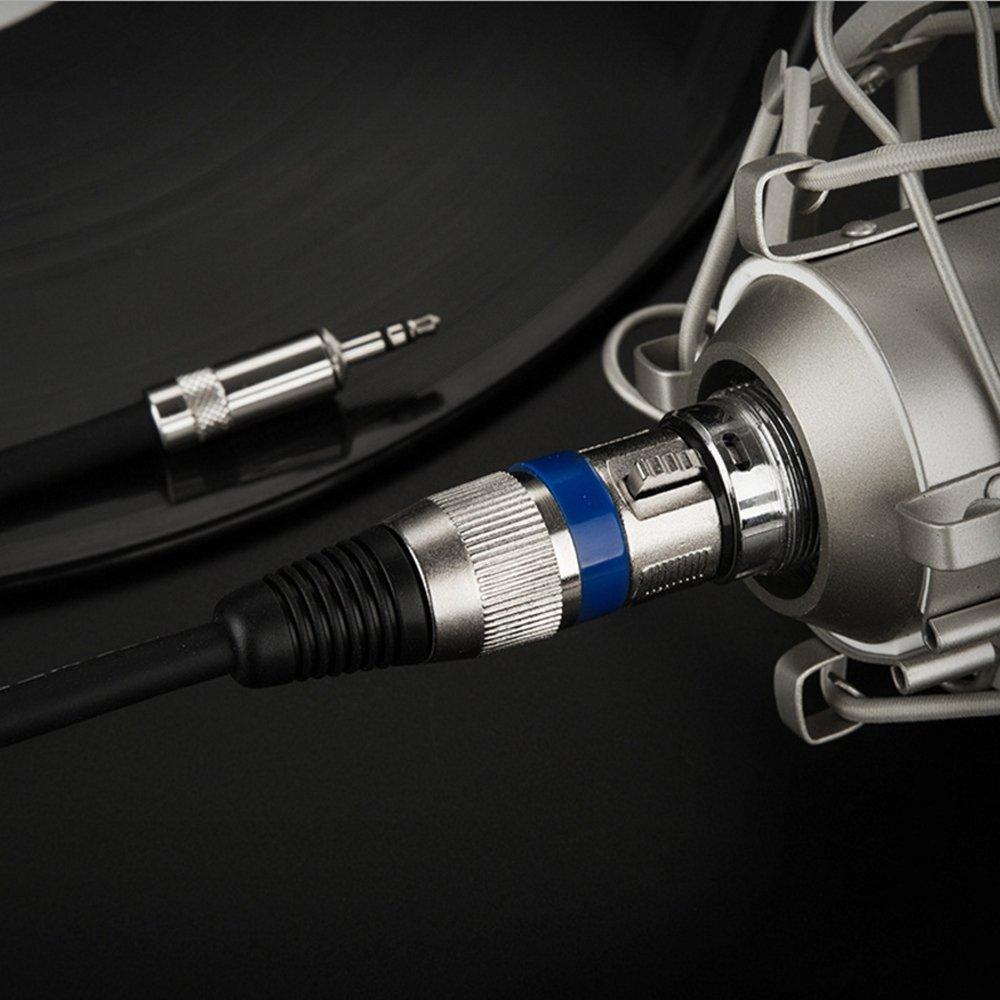 Кабель XLR, Микрофонный кабель, Кабель-переходник Canon, 3,5 мм стерео (мужчина) к XLR-разъему (женский) Аудиокабель для наушников, 3-контактный удлинительный кабель с разъемом XLR