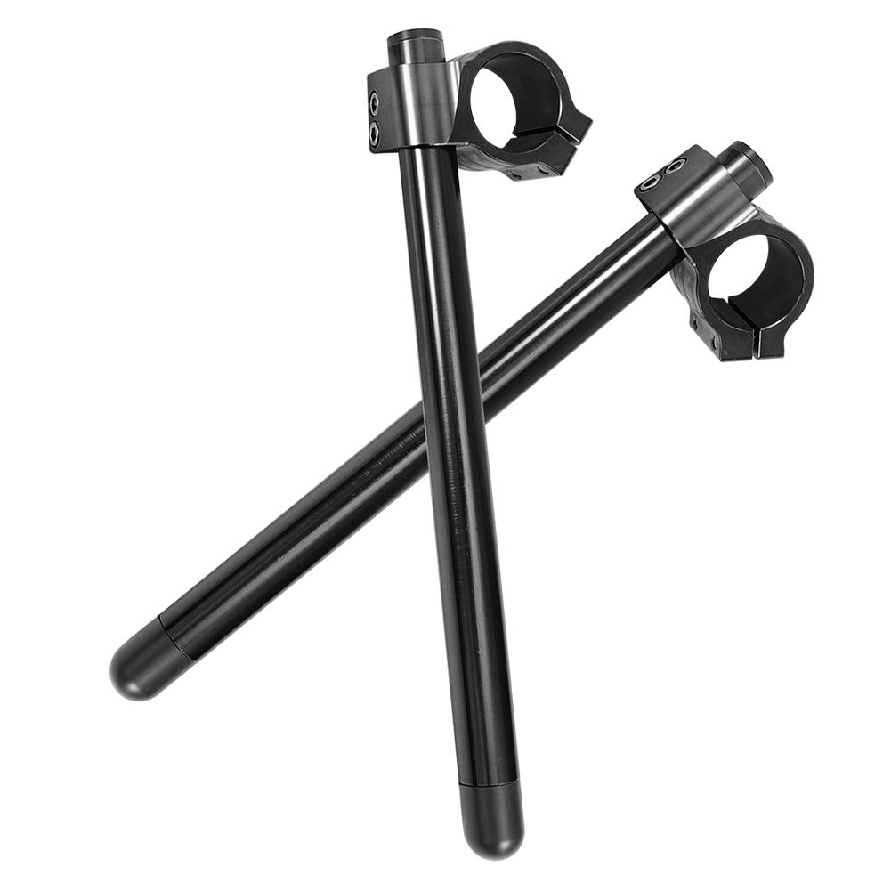 43mm Universal Motorcycle Clip On Handlebar Fork Aluminum Separate Handle Set(Black)