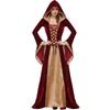 Halloween Costume, Vintage European Medieval Court Aristocratic Queen Dance Cape Princess Dress