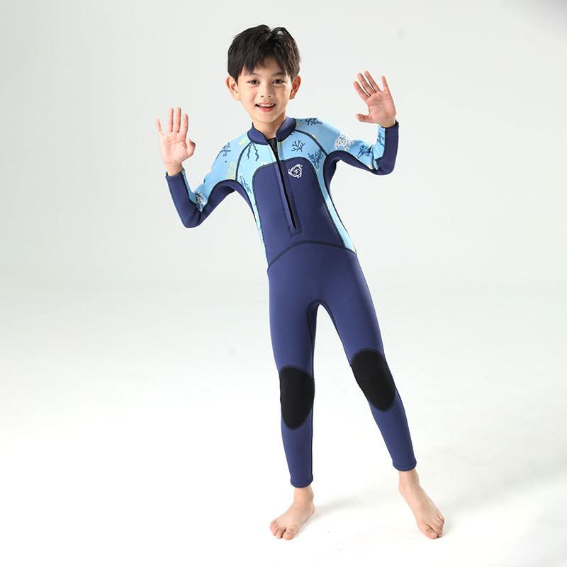 Kids UV Protection Rash Guard Swimsuit Long Sleeve One-Piece Dive Suit Swimming Snorkeling Water Sports