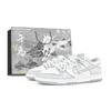 Nike Dunk Abrasion Resistant Breathable Low top Skateboard Shoes Unisex White HF5441-105(Team1735-LD)