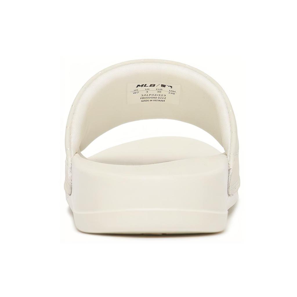 New MLB Slipper Slip Resistant Slide Slippers Unisex Ecru 3ALPAD323-50WHS