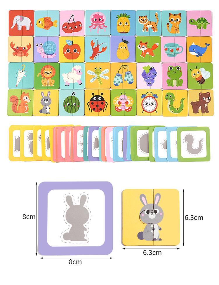 Большая головоломка с животными для детей 2-3 лет - Развивающая игрушка для раннего развития