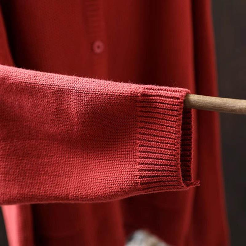 Sweaters Coat Cardigan for Women Large Size Vintage Loose Long Sleeve Knit Cardigan Sweaters Jacket