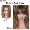 LISI HAIR Синтетические прямые волосы с челкой, 2 заколки для наращивания волос, искусственная бахрома, накладная шиньон для женской одежды
