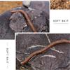30pcs/lot Soft Bass Tackle Fishing Lure EarthWorm bloodworm Worm Red Baits
