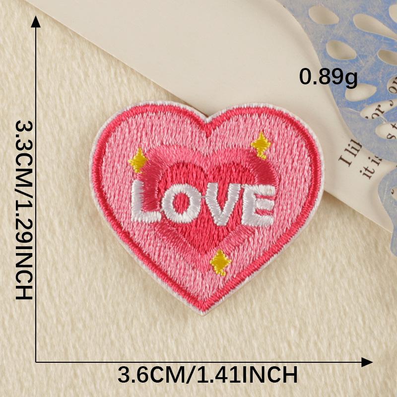 Original Embroidery Label Embroidery Sticker Cartoon Love English Cloth Label Patch Sticker Accessories Cloth Sticker